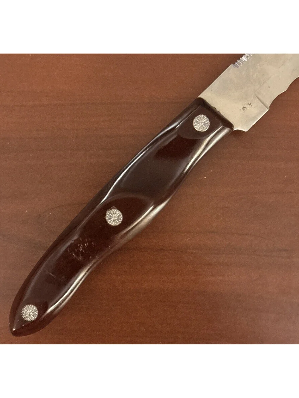Vintage WONDER KNIFE Carving Knife Made in Japan 14 Inches Wooden Handle